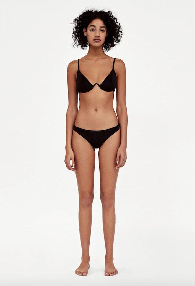 Colección Beachwear de Zara: bikini negro