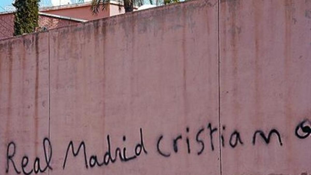 Una pintada antimadridista, la semana pasada en Marraquech.