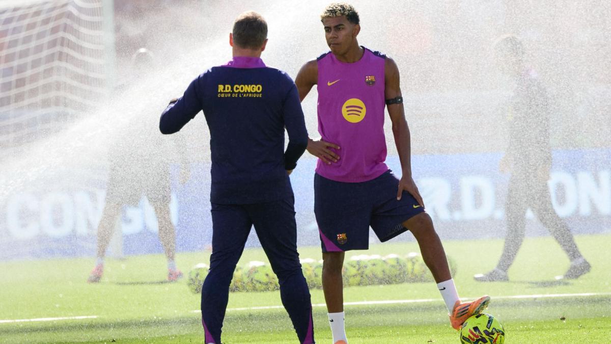 لامين يامال ورافينيا يعودان لتدريبات برشلونة، وبيدري يغيب قبل مواجهة أتلتيك بيلباو