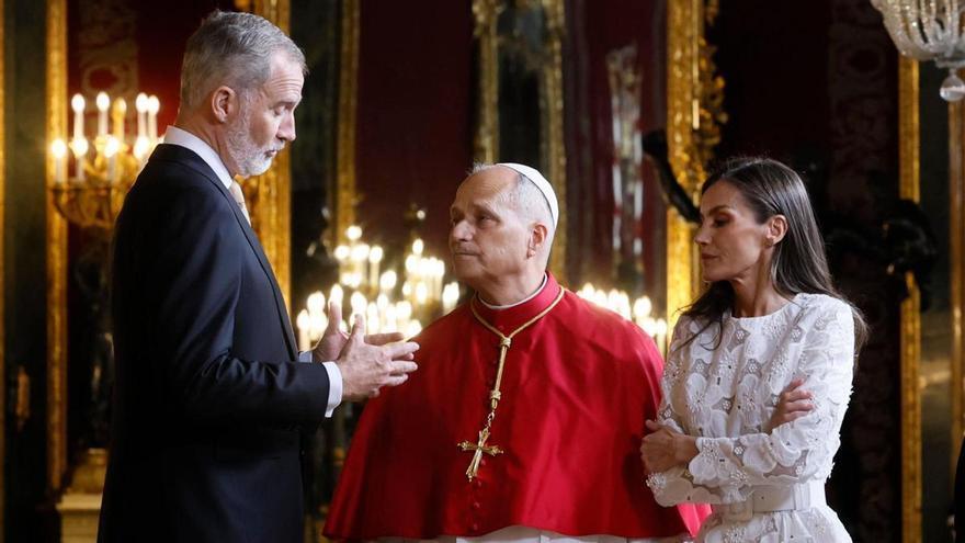 El rei Felip VI destaca el "dolor" pels casos d'abusos a l'Església i avala la "claredat i fermesa" del papa Lleó XIV