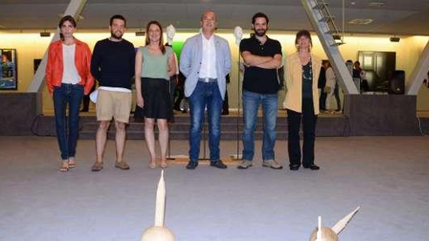 Los ganadores posan al final del acto en el Auditorio.