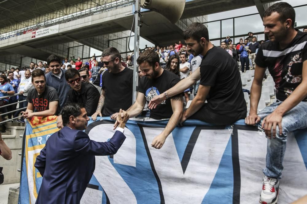 Presentación de Fernando Hierro como entrenador del Real Oviedo