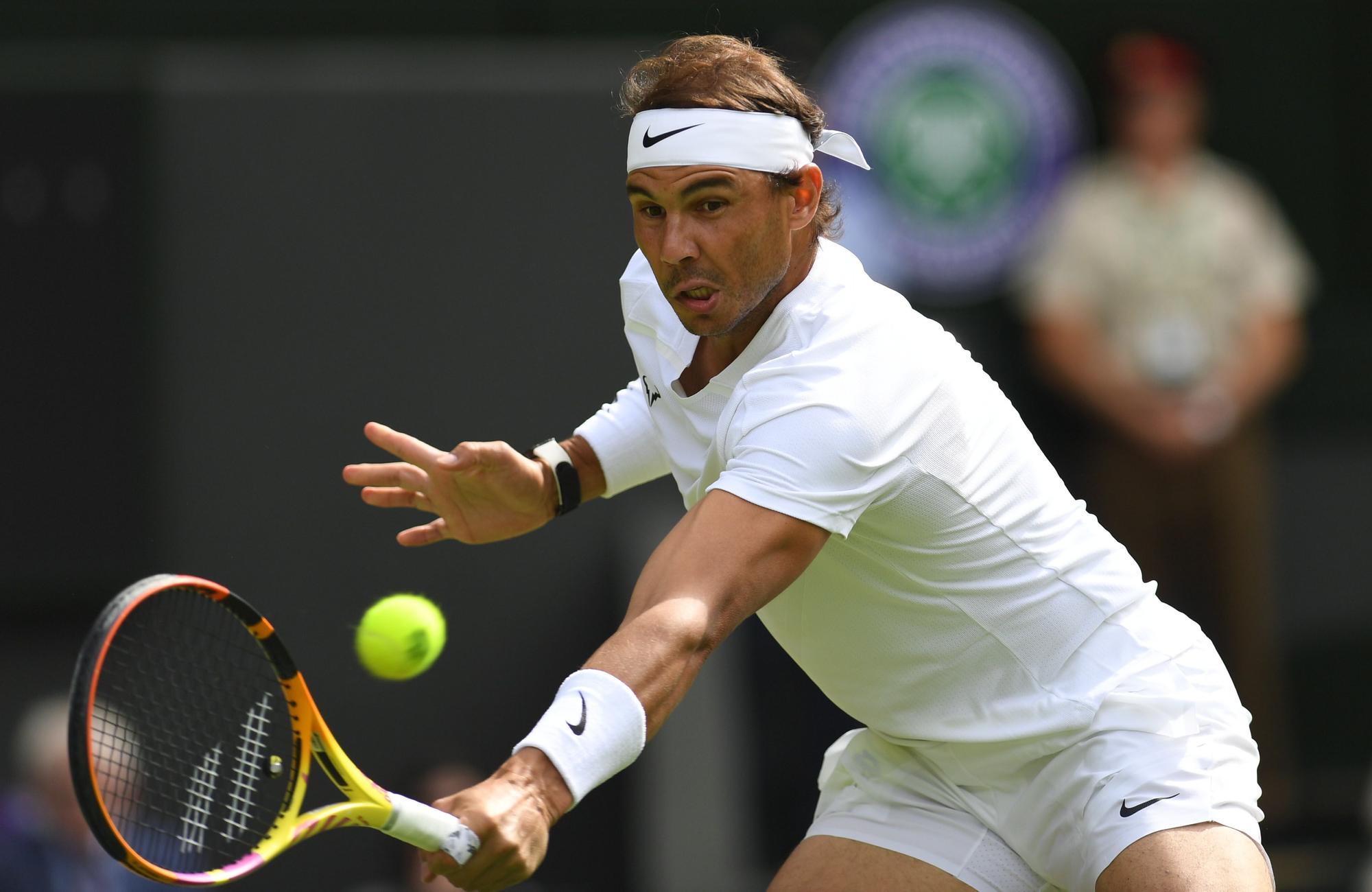 Nadal durante el partido ante Berankis