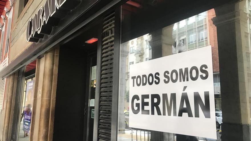 Cartel de apoyo a Germán.