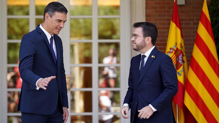 Pedro Sánchez y Pere Aragonès en una imagen de archivo.