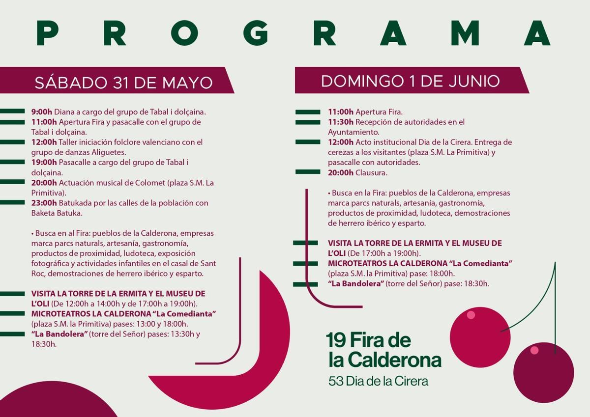 Programa de actividades.
