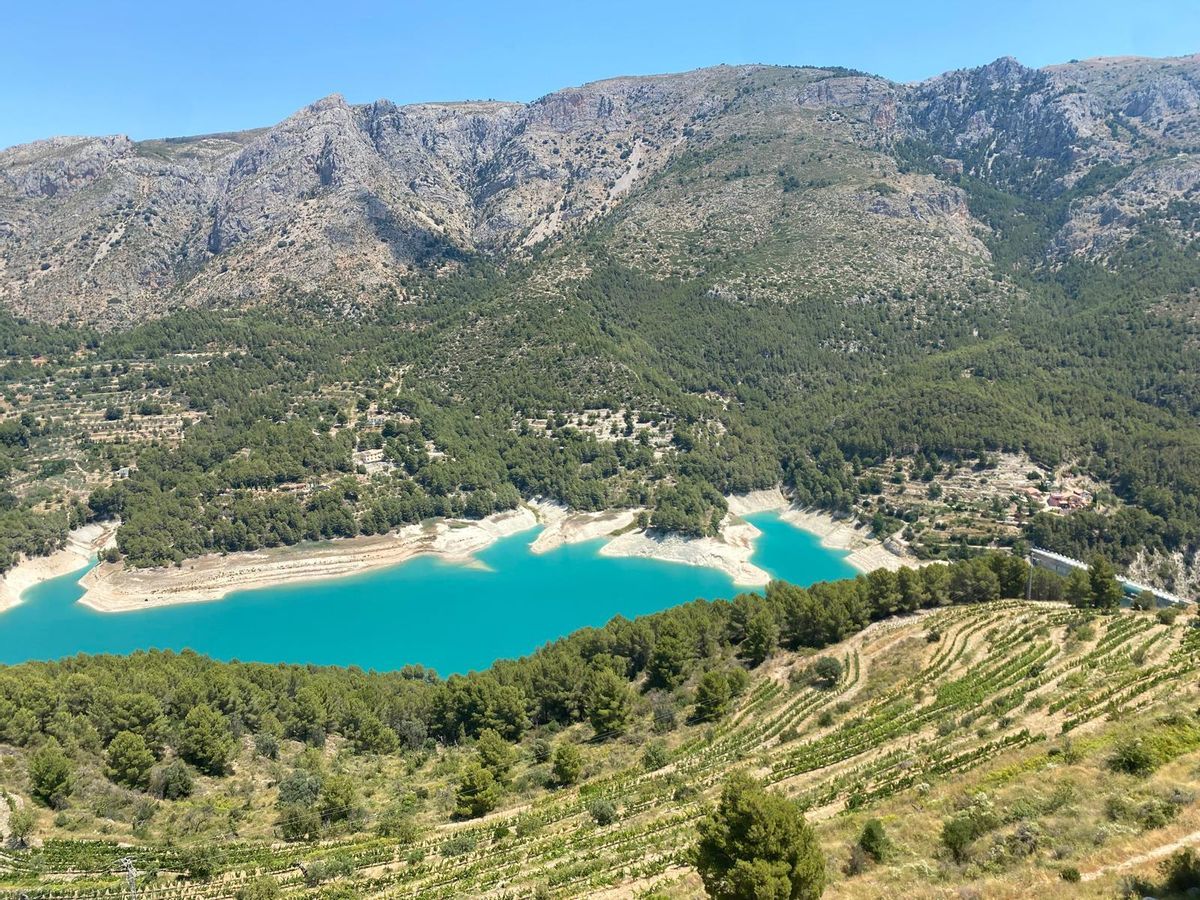 El Pantano de Guadalest, en una imagen de la pasada semana