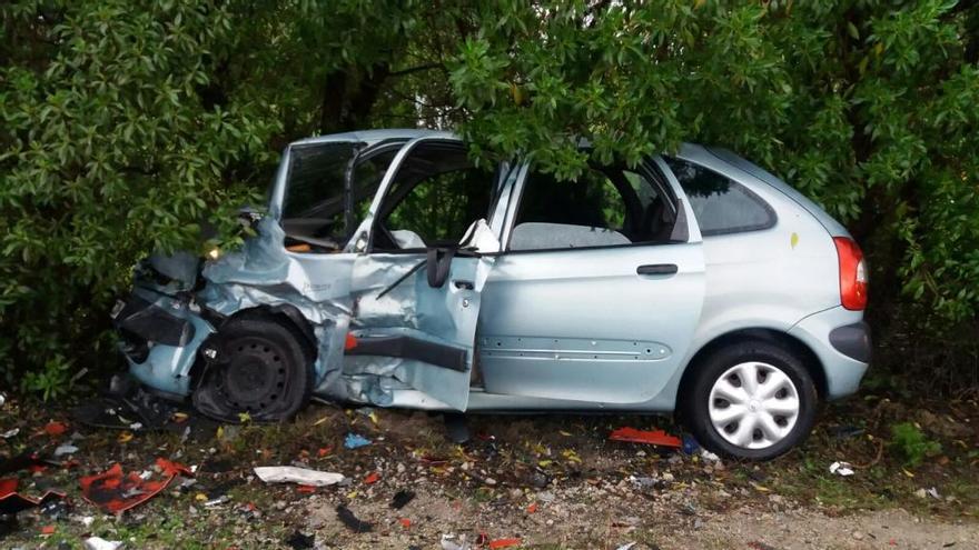 Imagen de uno de los coches implicados en el siniestro.