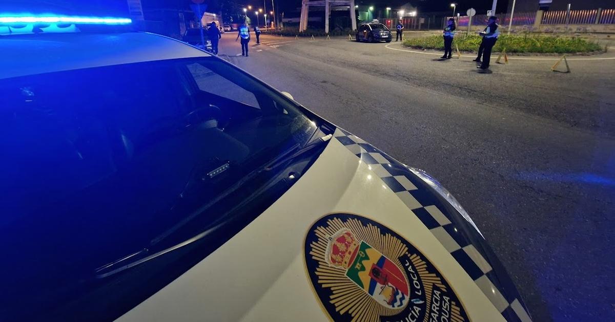 Un control de alcoholemia de la Policía Local de Vilagarcía.