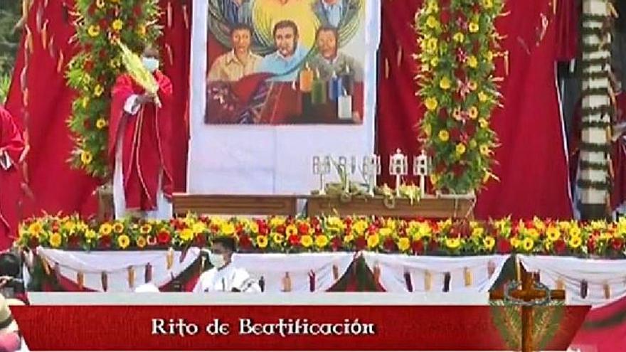 Un momento del acto de beatificación de los mártires de El Quiché. | Camporro