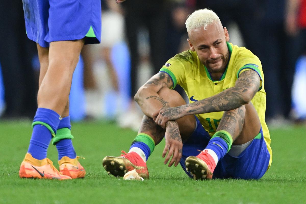 Neymar, lloroso al final del Brasil-Croacia.
