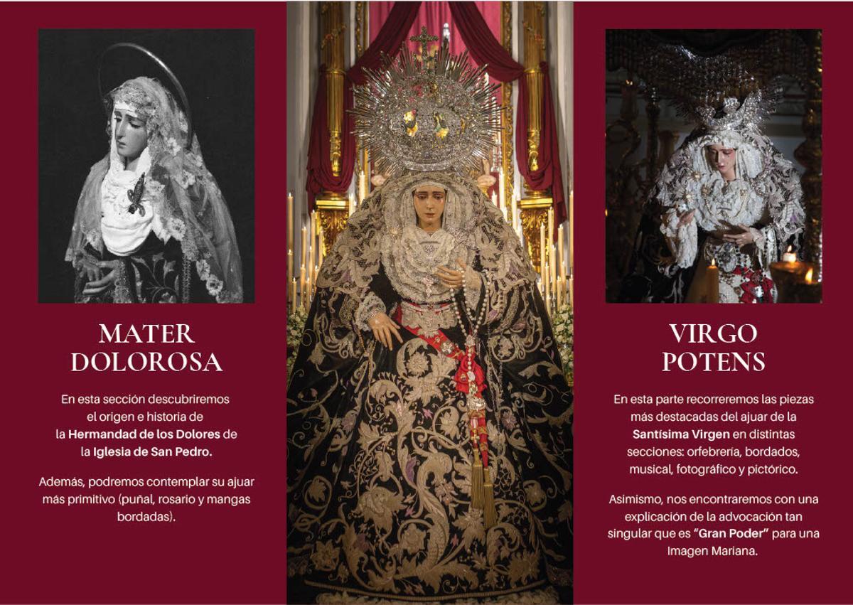 Tríptico anunciador de la muestra 'Aquella Virgen Perchelera'