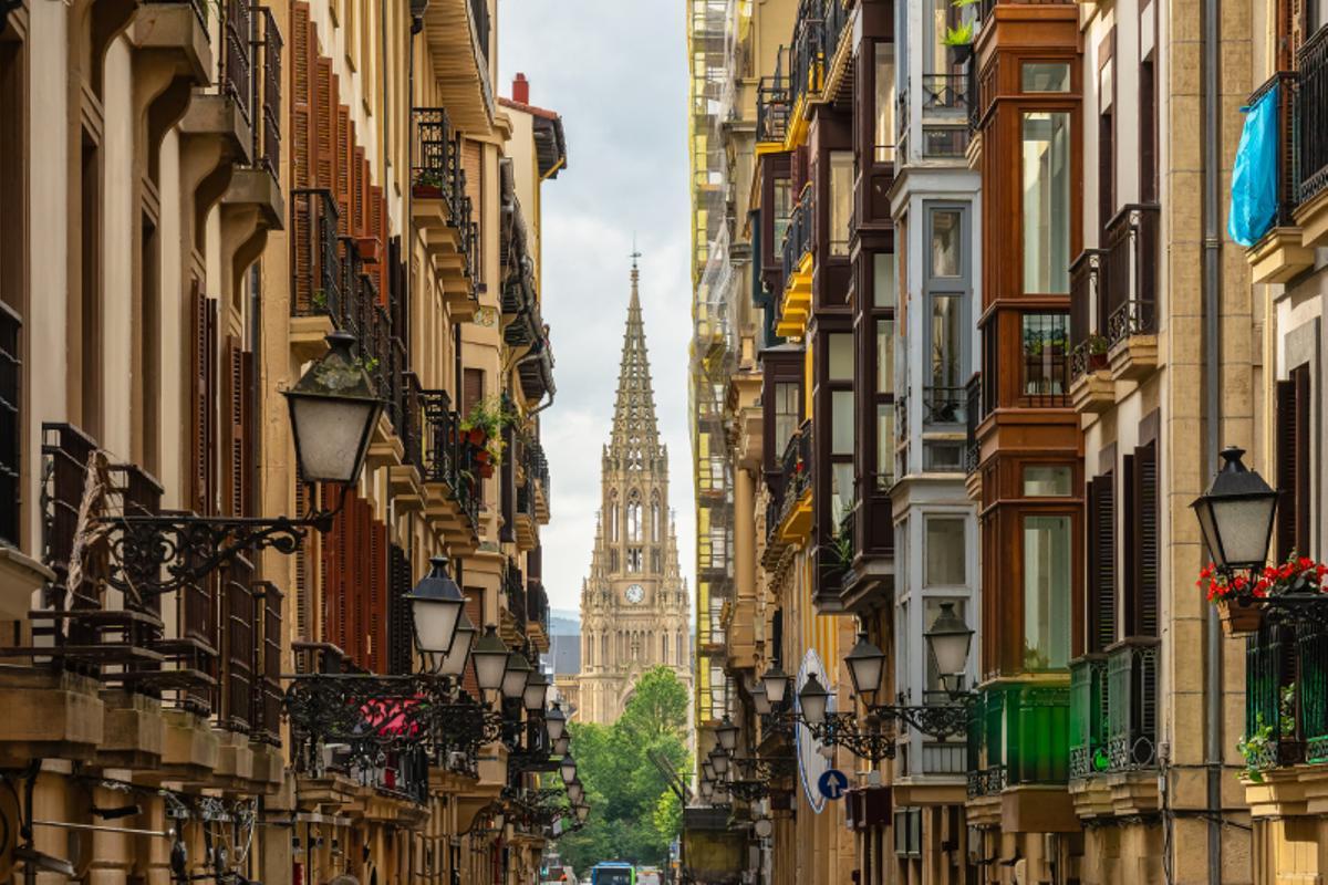 Las calles de la parte vieja de San Sebastián