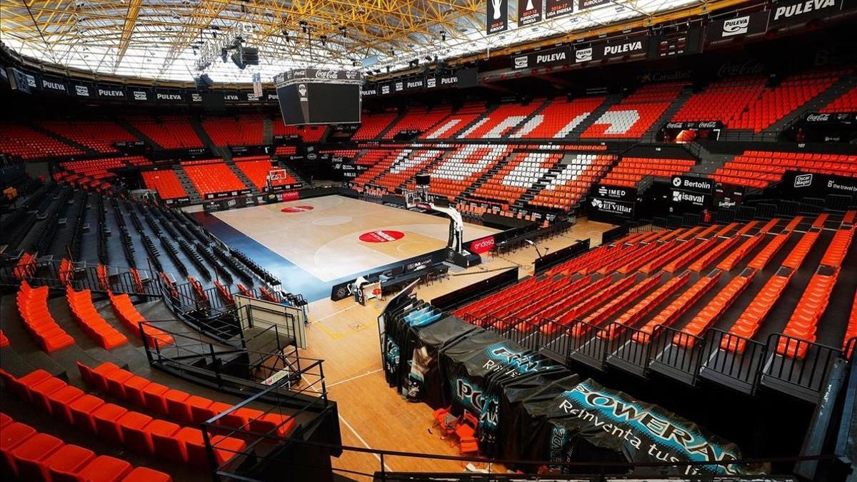 Vista de las gradas de la Fonteta, sede escogida para la fase final de la Liga