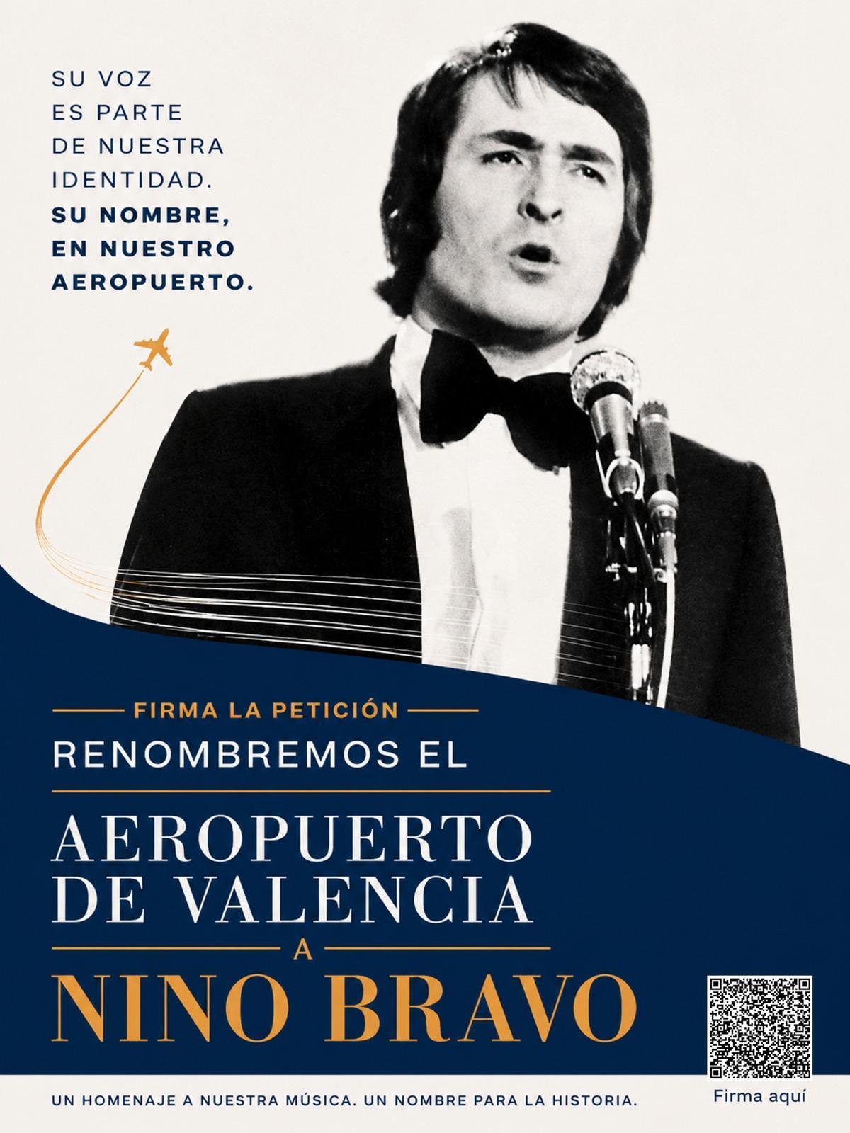 Petición en Change.org para dedicarle el Aeropuerto de València a Nino Bravo.