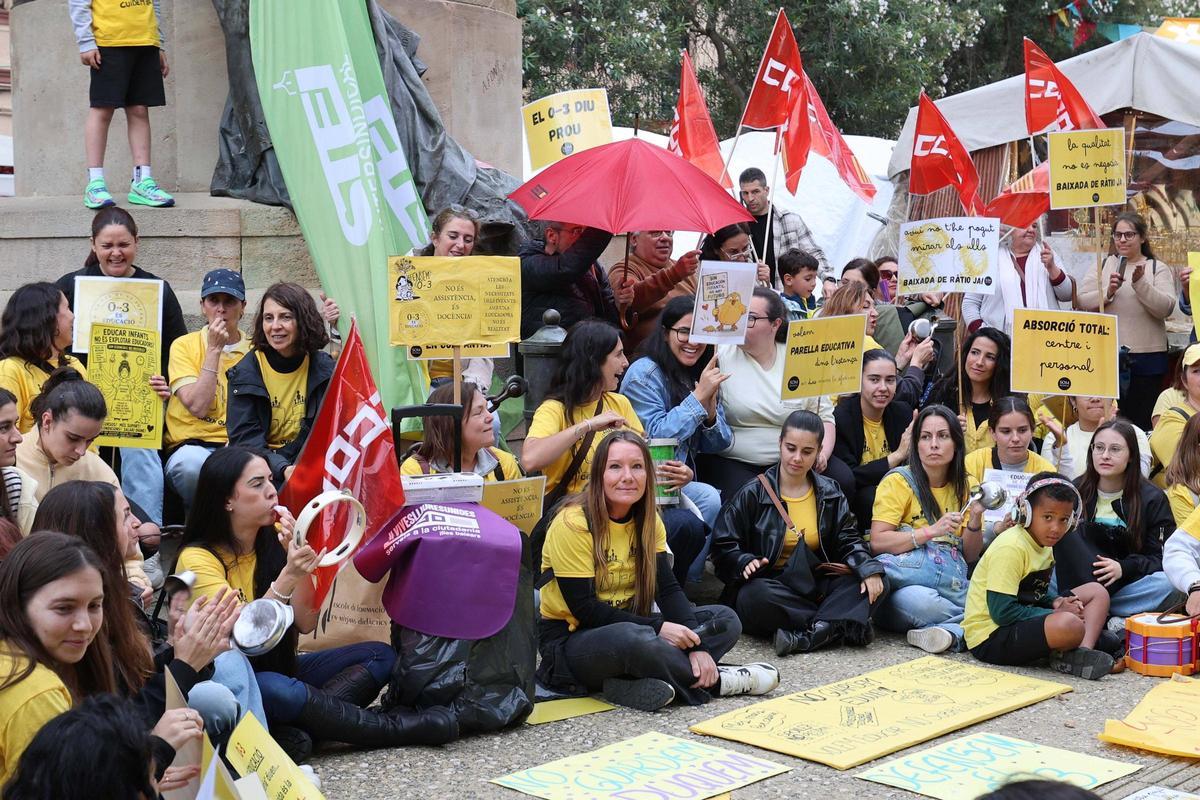 Protesta de las educadoras de Infantil de 0 a 3 años en Ibiza