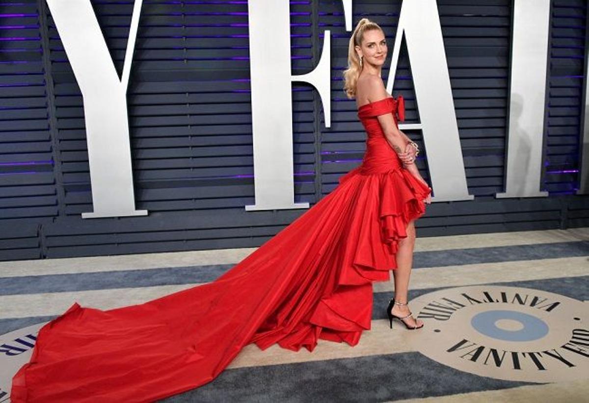 Chiara Ferragni con vestido de Alta Costura de Giambattista Valli en la fiesta de los Premios Oscar 2019