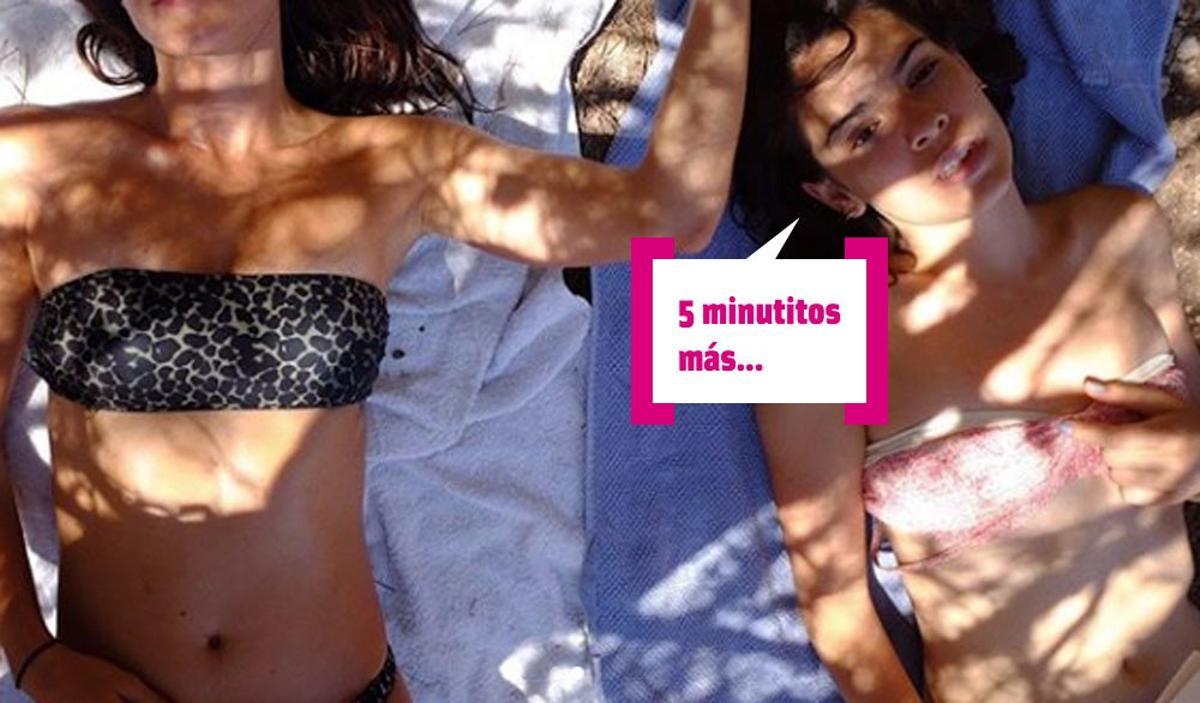 Claudia Traisac y Macarena García toman el sol