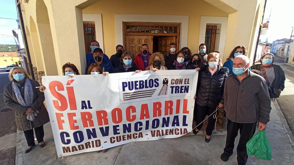 Concentración en Arguisuelas por la cancelación de la línea Ferroviaria.