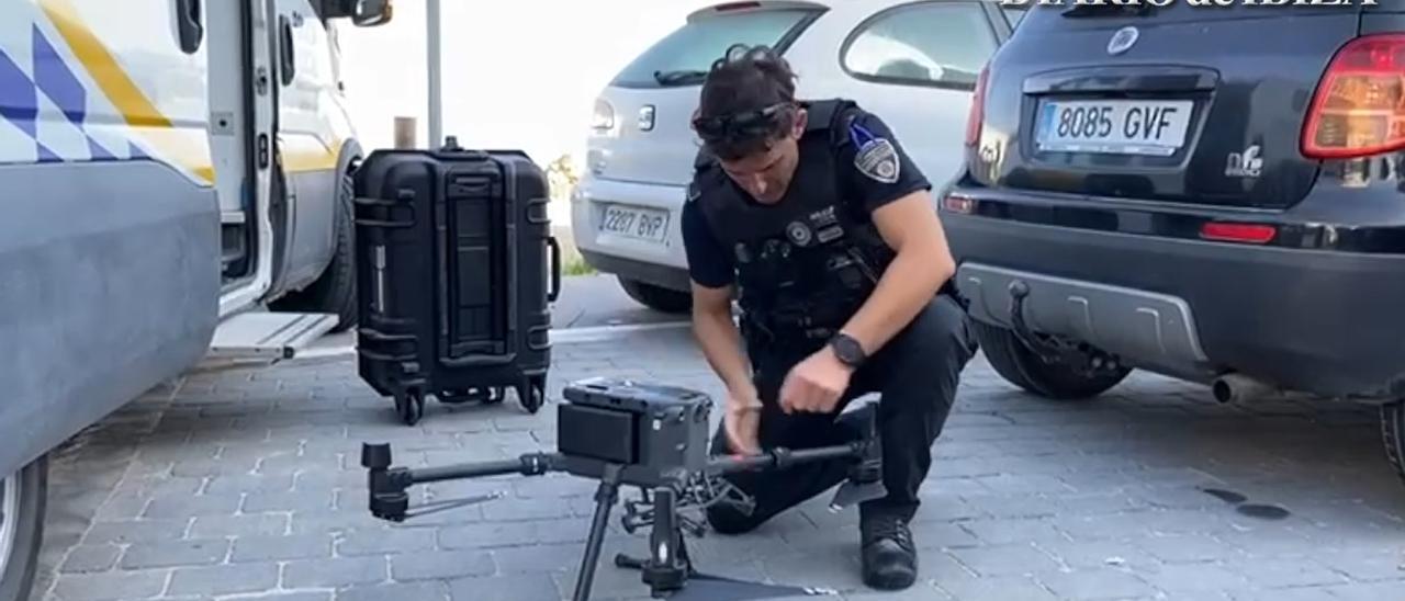 Vídeo: servicio de drones de la Policía Local de Sant Josep para controlar el litoral