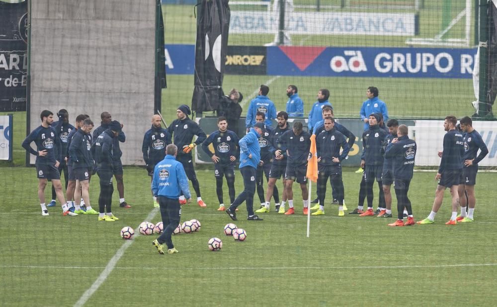 Entrenamiento del Deportivo en Abegondo