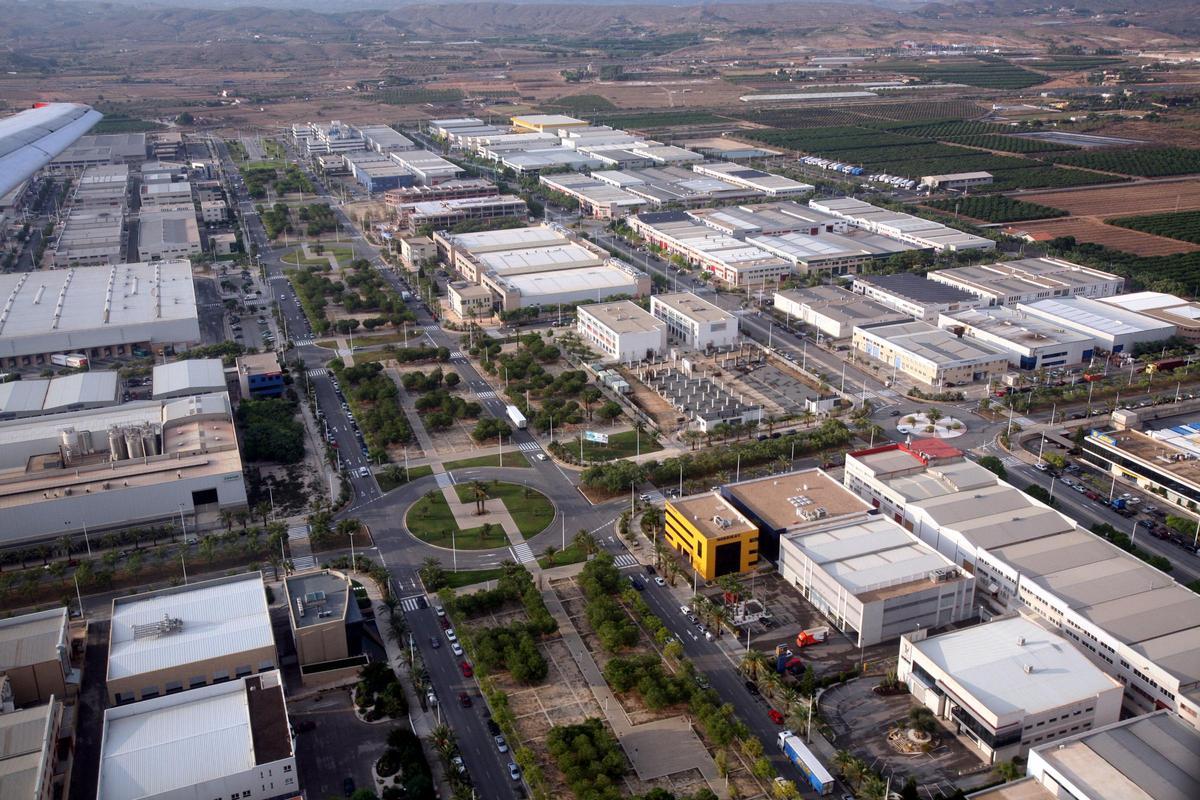 El Parque Empresarial de Elche, en una vista aérea.