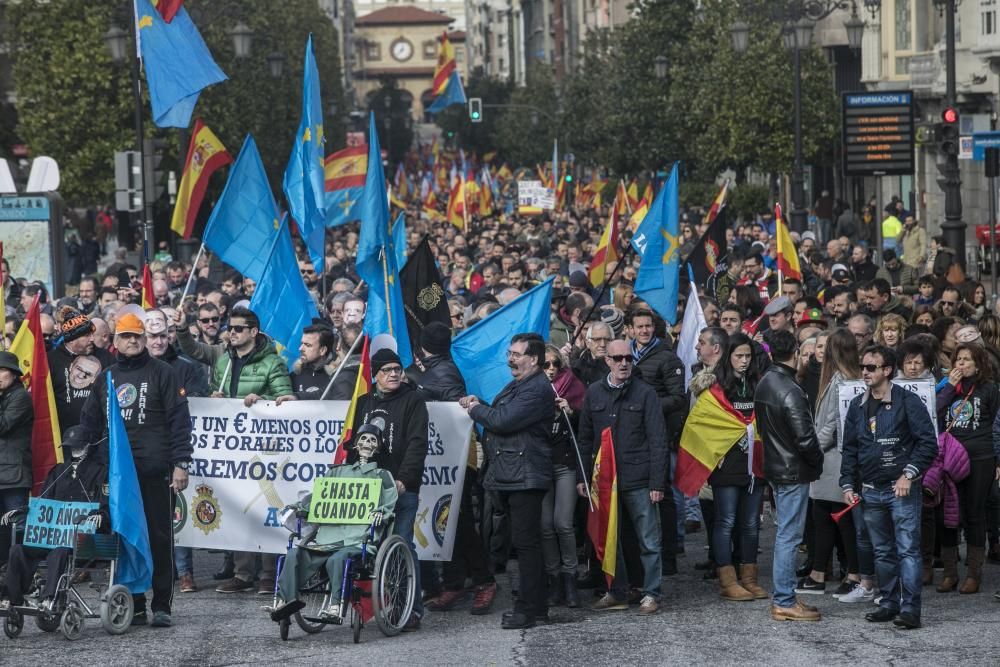 Manifestación de policías en Asturias