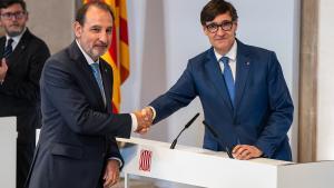 El conseller de Justícia, Ramon Espadaler, con el president de la Generalitat, Salvador Illa