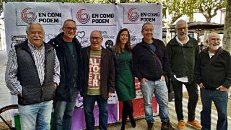 López, ahir, amb membres del seu equip.