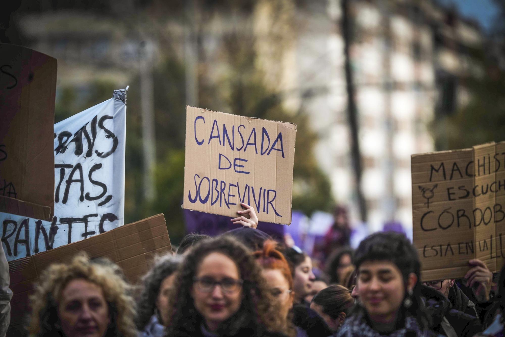 Manifestación convocada por el 8M 'Día Internacional de las Mujeres' en Córdoba