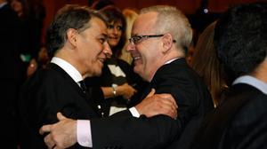 Joaquim Maria Puyal, a l’entrar a la gala del Català de l’Any 2011.