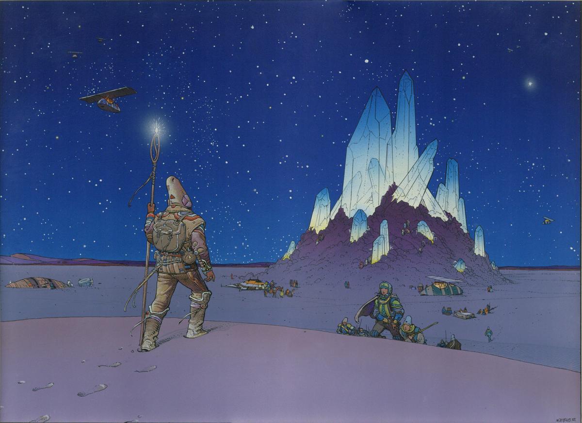 Ilustración de 1985 de Jean Giraud / Moebius, que puede verse en la muestra de CaixaForum.