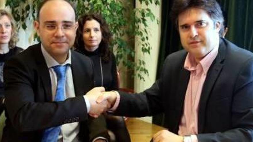 Guisset i Vila, durant la presentació del pacte el 2017.