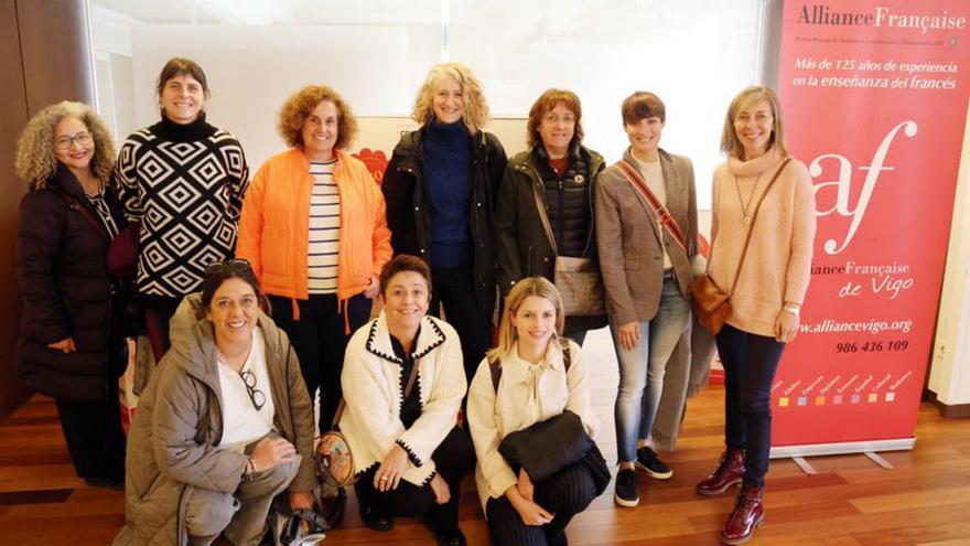 Las profesoras que organizan
el festival.   | // M.G. BREA