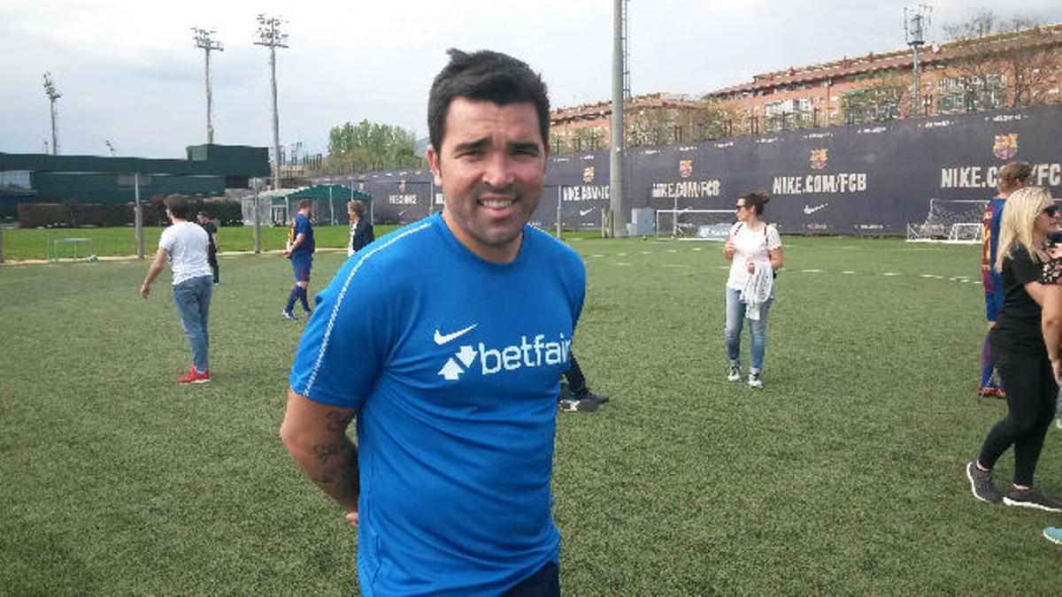 Deco, en la Ciudad Deportiva del Barça