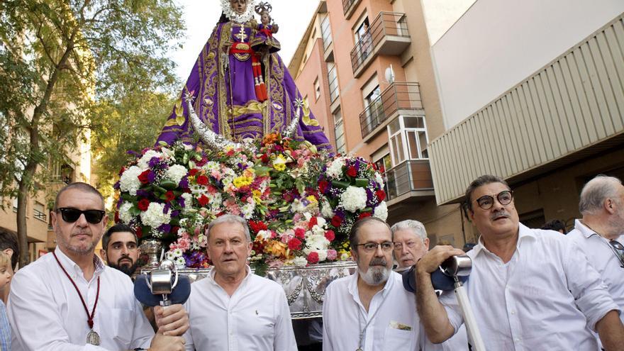 Devoción en el regreso de la Fuensanta a la Catedral de Murcia