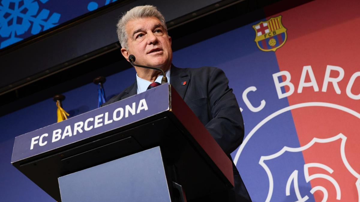 Joan Laporta, en la comida de Navidad