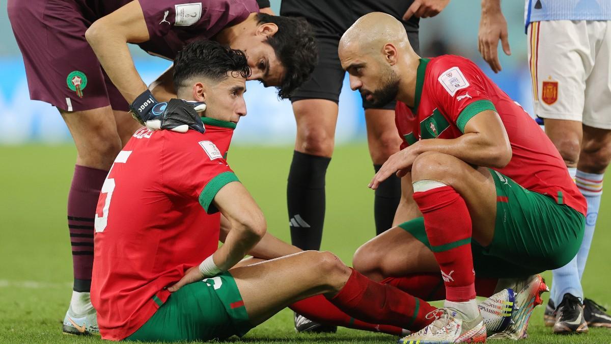 Nayef Aguerd se lesionó ante España