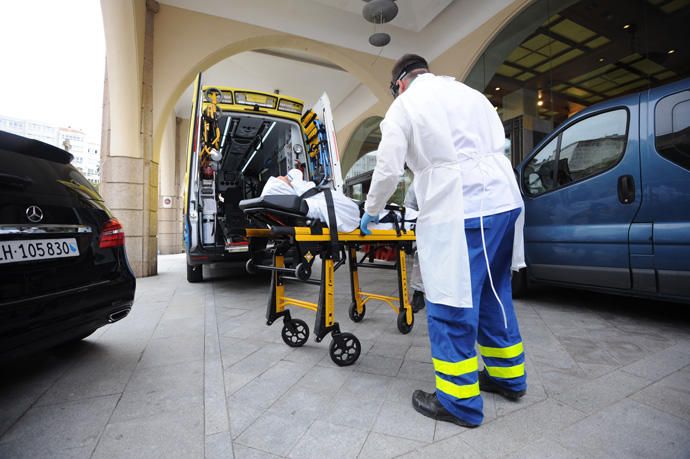 Un jugador del Fuenlabrada, ingresado en A Coruña