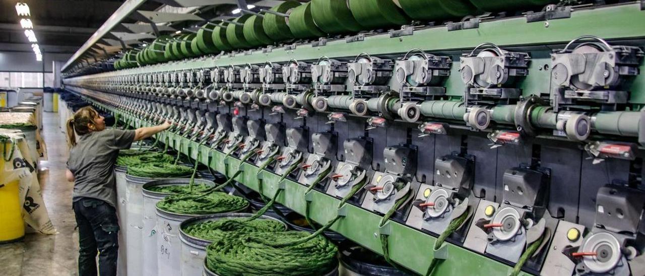 Empresa textil de la comarca de l&#039;Alcoià, uno de los sectores intensivos en consumo de energía.