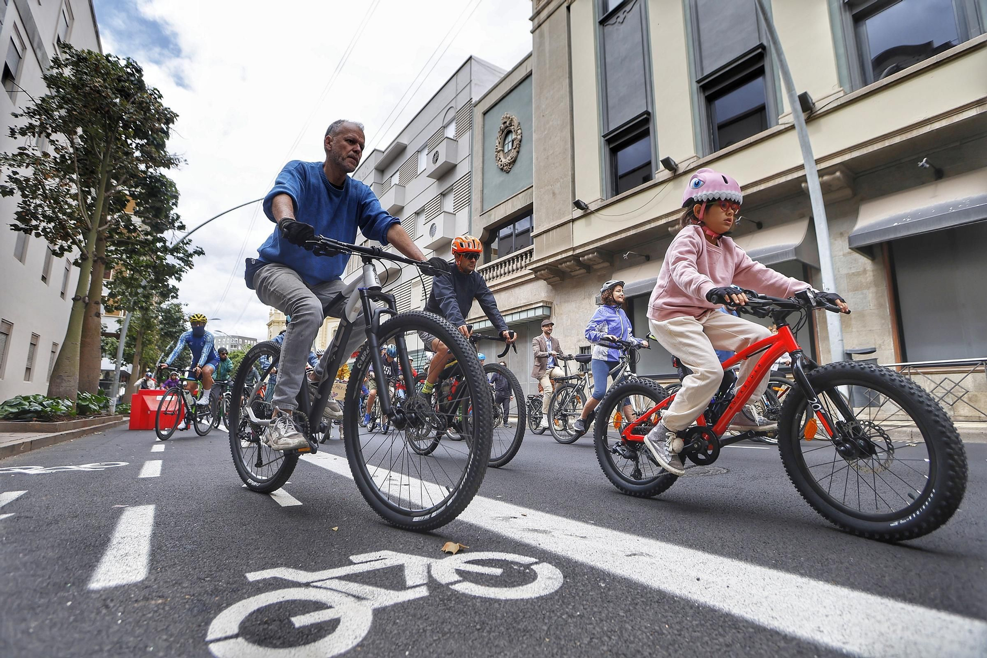 Manifestación a favor de los carriles bicis en Santa Cruz de Tenerife