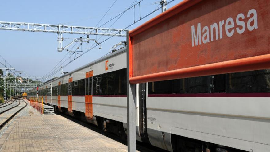 L&#039;estació de Renfe a Manresa.