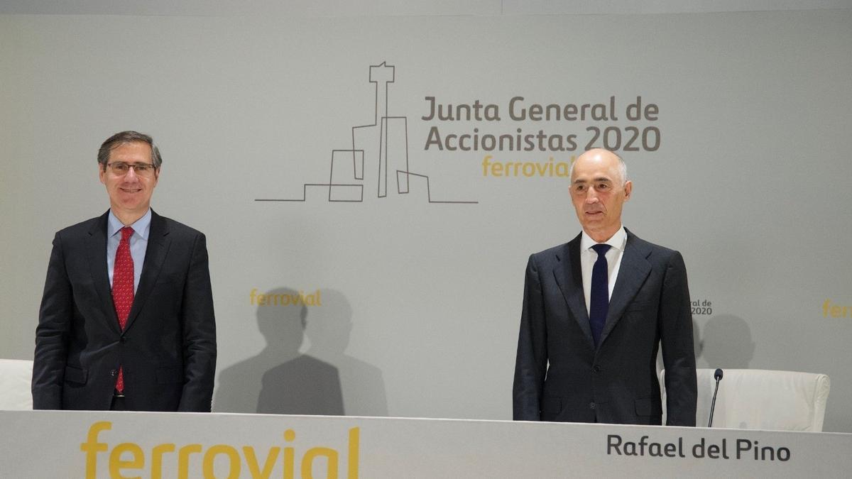 El presidente de Ferrovial, Rafael del Pino, y el consejero delegado del grupo, Ignanio Madridejos.