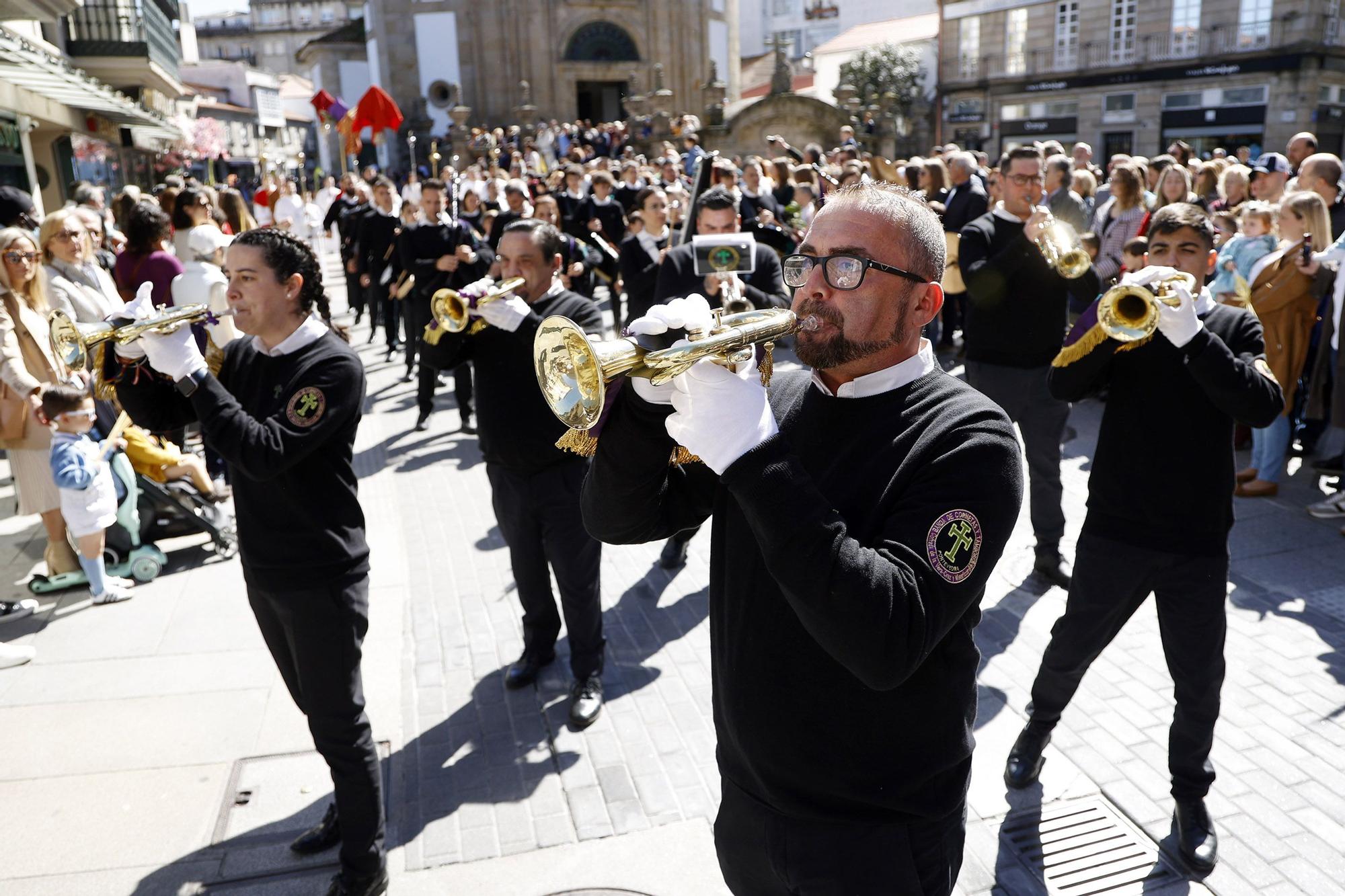 Devoción familiar en la burrita de Pontevedra