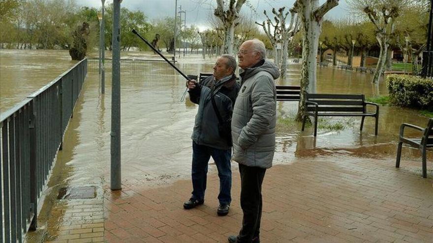 Alerta en Navarra por la crecida del río Ebro