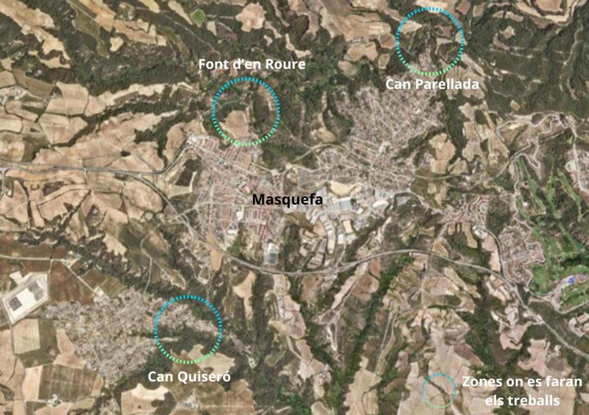Mapa de les zones on es faran les actuacions