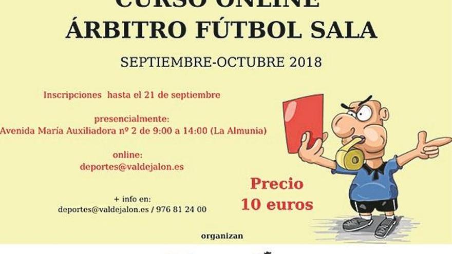 El curso de árbitro de fútbol sala será esta edición online