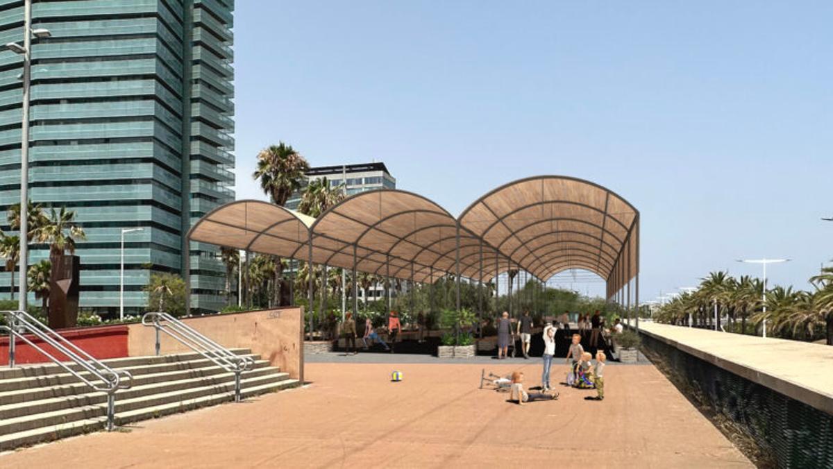 La proposta Mar dombres, nascuda del repte llançat per la Fundació BIT Habitat i l’Oficina de Canvi Climàtic i Sostenibilitat i presentada a la Barcelona Innova Week. La proposta Mar dombres, nascuda del repte llançat per la Fundació BIT Habitat i l’Oficina de Canvi Climàtic i Sostenibilitat i presentada a la Barcelona Innova Week.