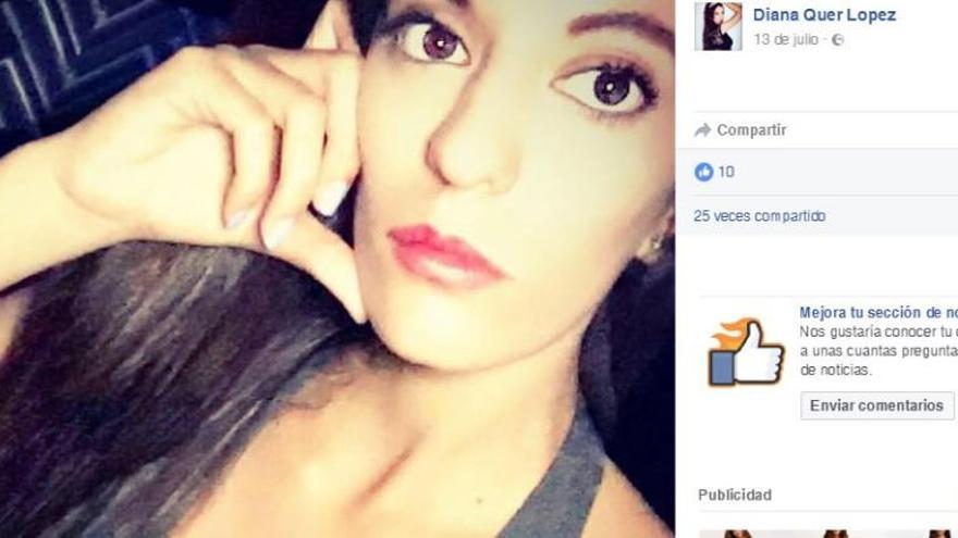 Una captura del perfil de Facebook de la jove desapareguda.