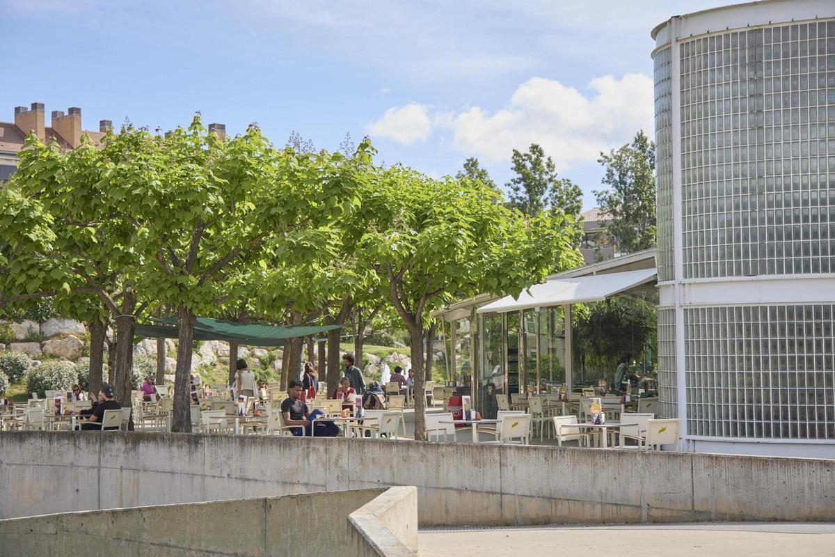 La terrassa del bar del parc del Migdia.